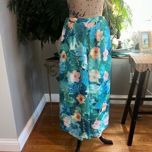 Show Me Your MuMu Blue Floral Wide Leg Pants